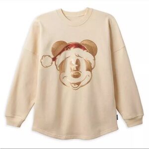 Disneyland Resort Spirit Jersey Christmas Glitter Mickey sequin sweatshirt Large
